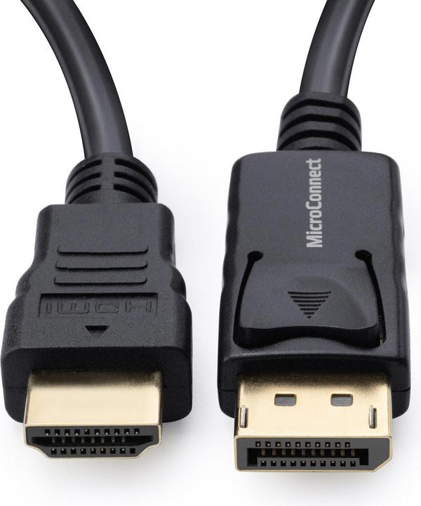 Actual product image MicroConnect DisplayPort to HDMI Cable 10m Male (10 m, DisplayPort)