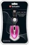 Actual product image Verbatim Go Mini Optical Travel Mouse (Cable)