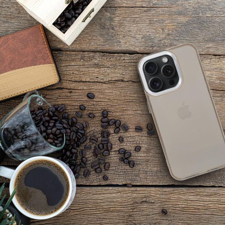 Actual product image OEM Back panel cover PEARL case for IPHONE 15 Pro black (Apple iPhone 15 Pro)