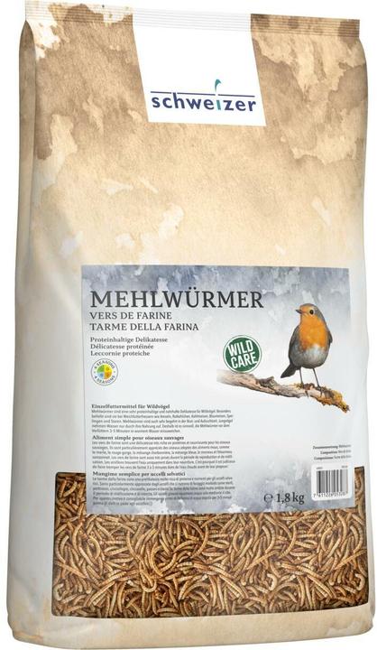 Schweizer Eric Vogelfutter Mehlwürmer, 1.8 kg, Packungsgrösse: 1.8 kg (1 x, 1.80 kg)