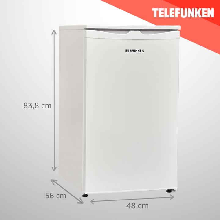 Actual product image Telefunken CF-32-152-W Desktop refrigerator ws 73/8L D 83.8x48x56 (81 l)