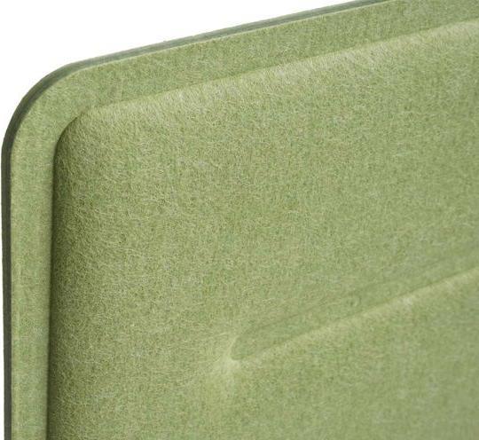Image du produit Mendler Cloison de table HWC-G76, planche à picots, tissu/textile insonorisant avec gaufrage, 100x30cm vert (100 x 30 cm)