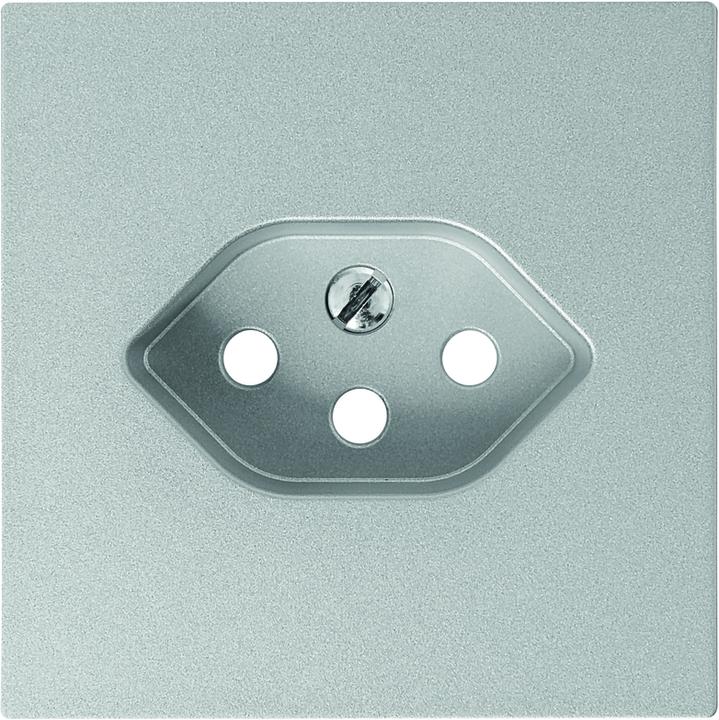 Actual product image Feller EDIZIO DUE cover set socket 1xT13 silver