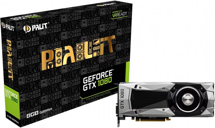 Actual product image Palit GeForce GTX 1080 Founders Edition (8 GB)