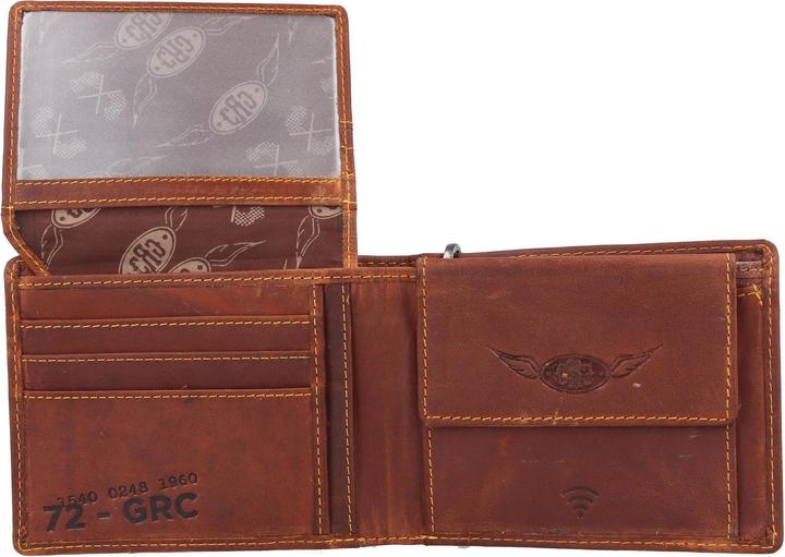 Actual product image Greenburry Racing Collection Daytona wallet RFID leather 12 cm