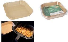 Actual product image Papstar 100 baking paper for hot air fryer 16.0 x 16.0 cm (16 x 16 cm)