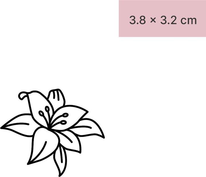 Produktbild minink Temporäres Tattoo – Blühende Lilie