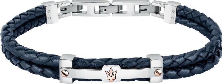 Produktbild Maserati Armband (22 cm, Edelstahl, Leder, Recycelt)