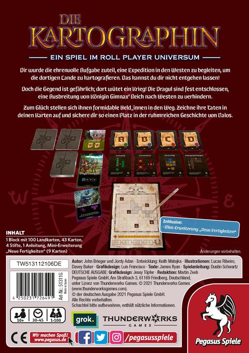 Actual product image Pegasus 51311G - The cartographer Ära der Helden, Card game, for 1-100 players, ages 10+ (DE edition) (German)