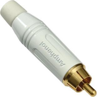 Image du produit Amphenol Connecteur RCA mâle en blanc