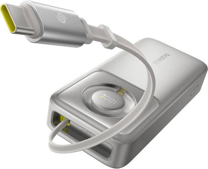 Produktbild Baseus Powerbank OS Free2Pull 20000mAh 65W + cable (szary) (20000 mAh, 65 W, 74 Wh)