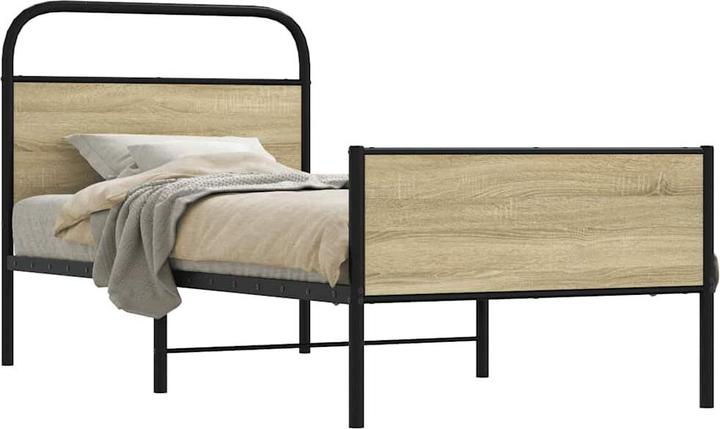 Immagine prodotto VidaXL Struttura letto senza materasso 75x190 cm in legno di rovere Sonoma (75 x 190 cm)