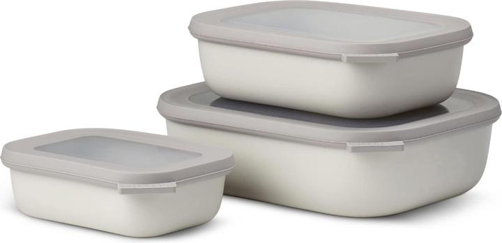 Actual product image Rosti Mepal Mepal - Cirqula Low Rect Bowl Set - Nordic White (14598) (3.50 l)