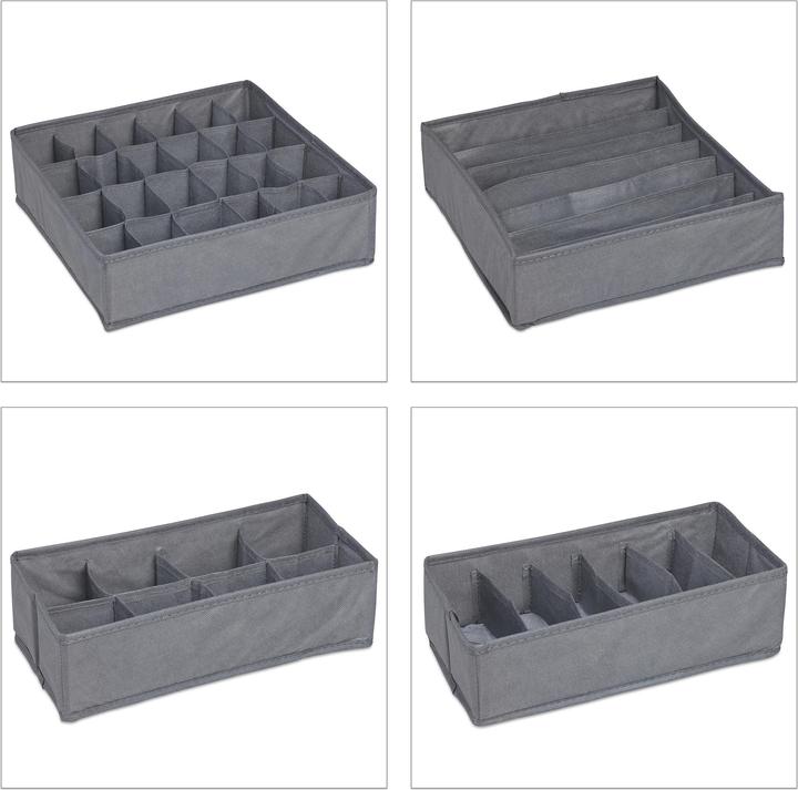 Immagine prodotto Relaxdays 4 portacravatte-divisori (32 x 32 x 9 cm, 9.22 l)