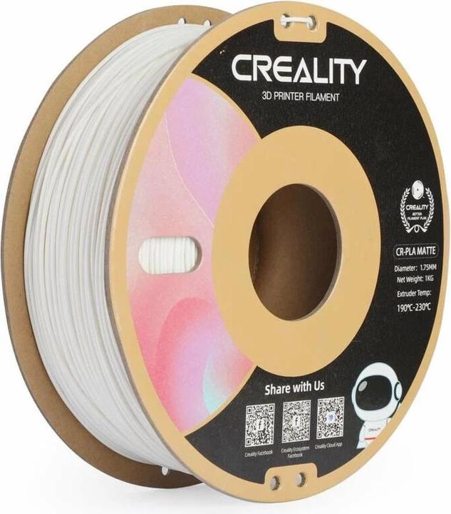 Creality PLA Silk White (PLA, 1.75 mm, 1000 g, Bianco)
