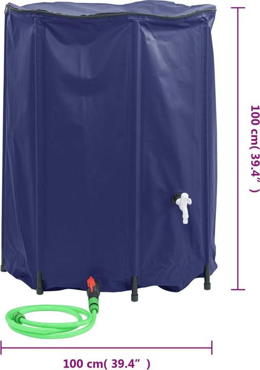 Actual product image VidaXL Water tank with tap Foldable 750 L PVC (750 l)