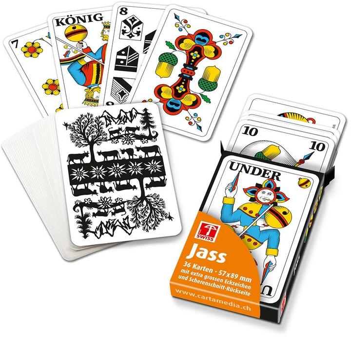 Jasskarten mit grossen Zahlen (Deutsch)