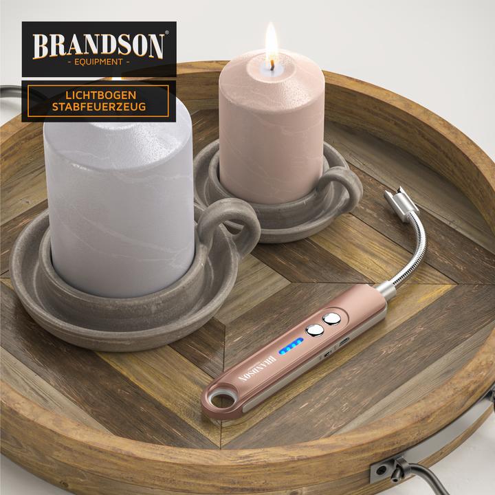 Produktbild Brandson Stabfeuerzeug elektrisch, Lichtbogen Feuerzeug, Kerzenanzünder, USB aufladbar, für Kamin, Grill