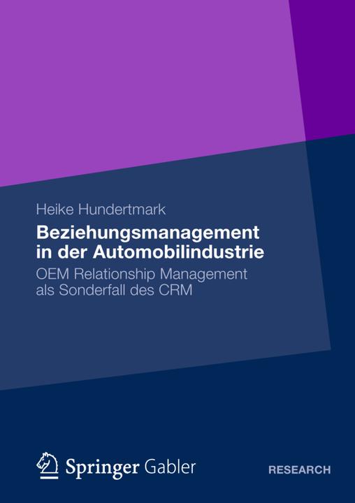 Actual product image Beziehungsmanagement in der Automobilindustrie (German, Heike Hundertmark, 2013)