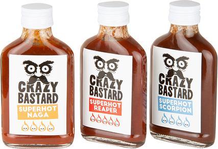 Actual product image Crazy Bastard Sauce Sauces Crazy Bastard, 3 x 100 ml (860 g)