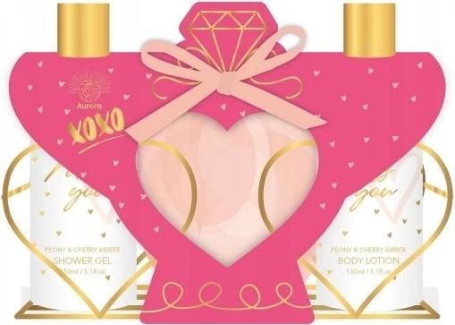 Produktbild Aurora Geschenkset Xoxo weisses Teegel 150 ml + Balsam 150 ml + Waschmaschine (Haarpflege set)