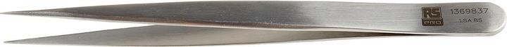 Actual product image Rs Pro Stainless Steel Tweezers Acid Resistant, Tip Straight, Fine, 120 mm