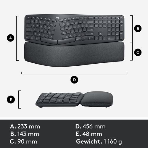 Image du produit Logitech Ergo K860 (ING. Int., Sans fil)