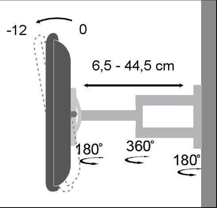 Actual product image Techly Clamp (Wall, 94", 25 kg)