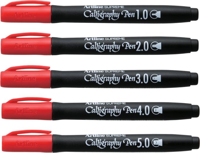 Produktbild Artline Supreme Calligraphy Pen 5/set red (Rot)