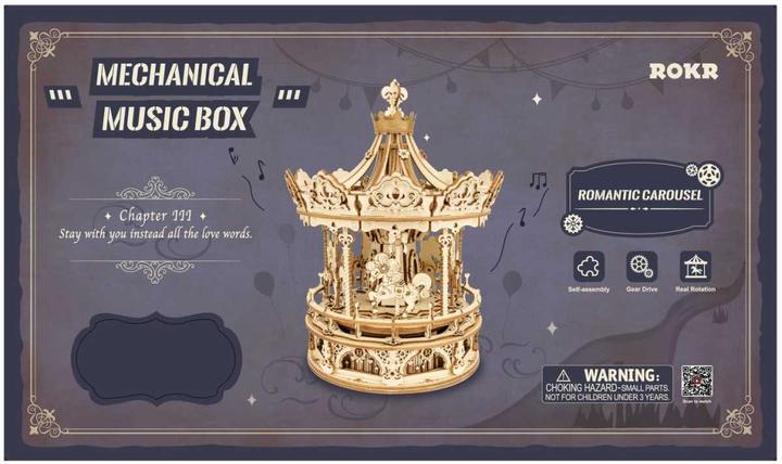 Actual product image Robotime Music Box Romantic Carousel (346 pieces)