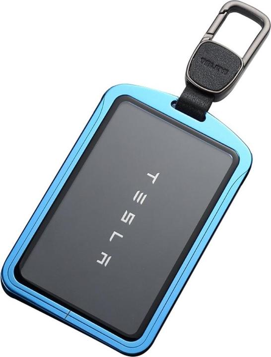 Immagine prodotto Ueli Express Portachiavi Tesla in alluminio e vetro blindato Blu