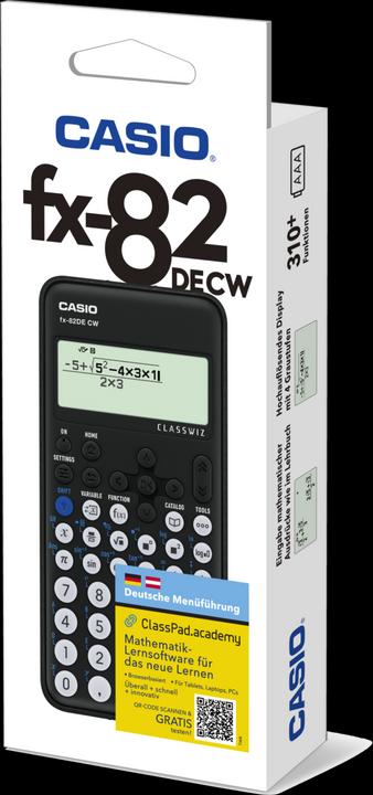 Actual product image Casio FX-82DE CW (Batteries)