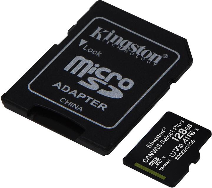 Actual product image Kingston Canvas Select Plus (128 GB, microSDXC, U1, UHS-I)