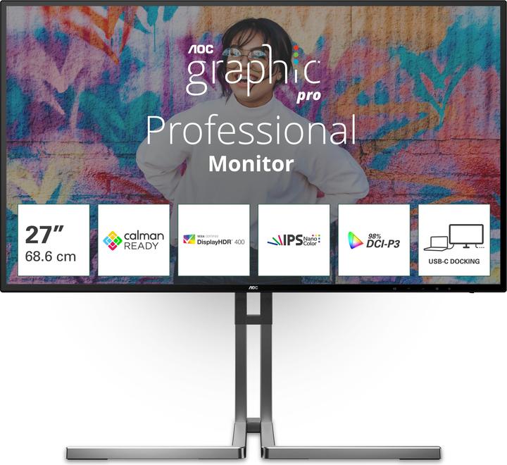 Productafbeelding AOC U27U3CV 27p Nano IPS WLED UHD (3840 x 2160 Pixels, 27")