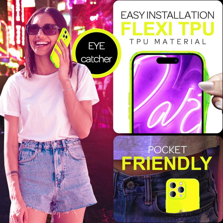 Produktbild Nalia Klar Transparente Neon Silikon Hülle (Apple iPhone 16 Pro)