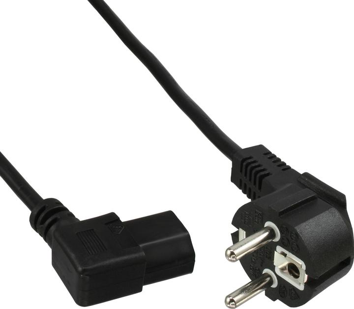 Produktbild InLine Stromkabel CEE 7/7 (M) gewinkelt bis IEC 60320 C13 links gewinkelt (1.80 m, CEE 7/7)