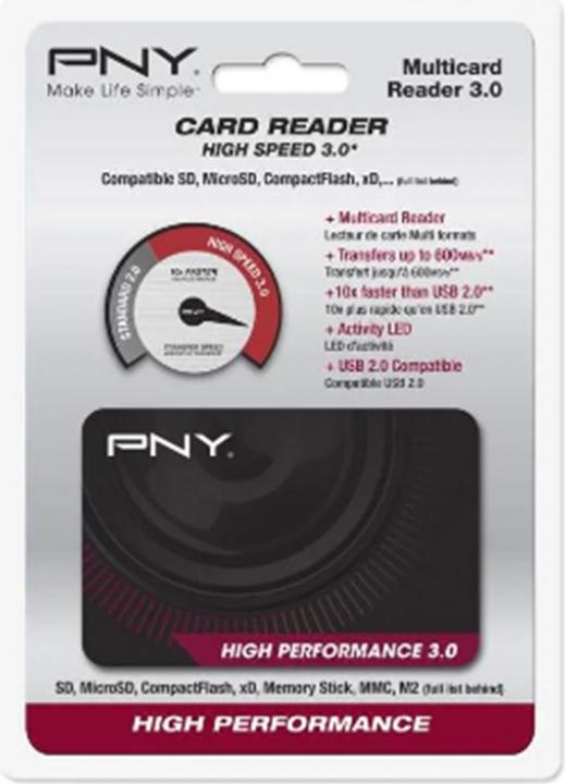 Immagine prodotto PNY Lettore di schede Flash Formato 3.0 ad alte prestazioni (USB 3.0)