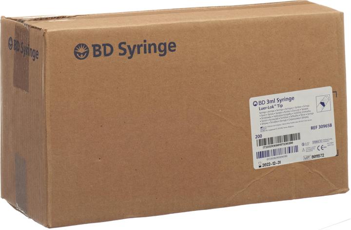 DQB X BD PLASTIPAK Spritze 3ml 3-teilig Luer-Lok zentrisch, 200 Stück