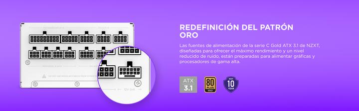 Image du produit NZXT C1200 Gold ATX 3.1 blanc | Alimentation PC 1200W (1200 W)