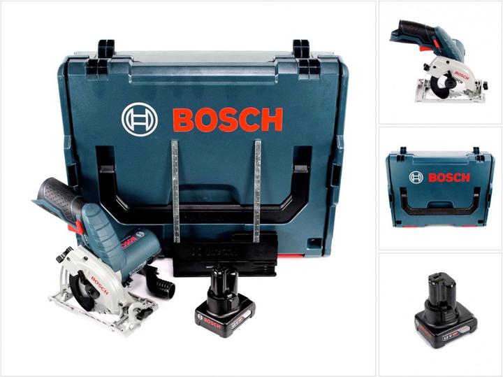 Produktbild Bosch Professional Bosch GKS 12V-26 Professional Akku Handkreissäge 12 V 85 mm + 1x Akku 6,0 Ah + L-Boxx - ohne Ladeger