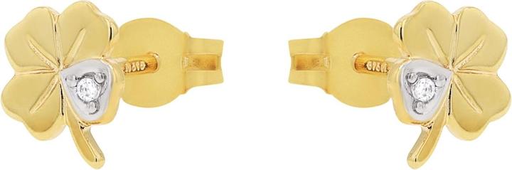 Produktbild zz_ArchivedByPCD_Amor Schmuck_zu_Amor Amor Ohrschmuck für Damen, Gold 375, Zirkonia synth. | Kleeblatt (9 ct, Gold 375)