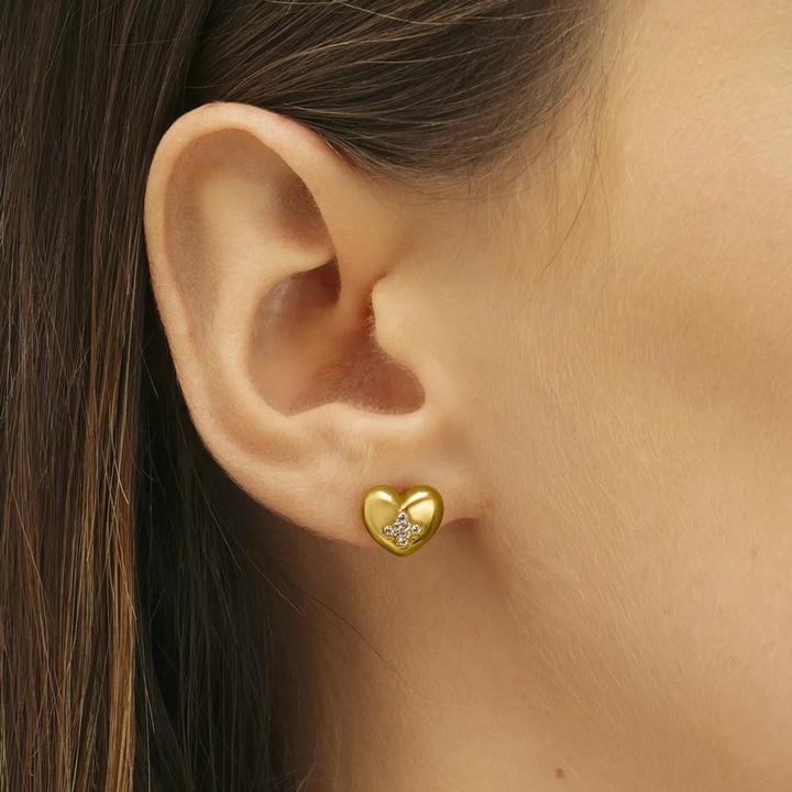 Immagine prodotto Charles Garnier Orecchini a cuore PASSION in argento dorato e ossidi di zirconio (Argento)