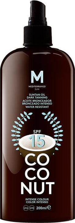 Immagine prodotto Mediterraneo Sun Olio solare COCONUT abbronzatura scura SPF15 200 ml (Crema solare, SPF 15, 200 ml)