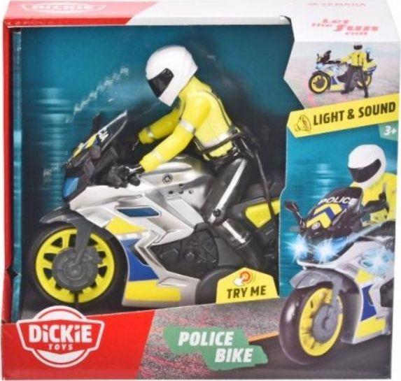 Immagine prodotto Dickie Moto della polizia giocattolo da 17 cm con figura Effetti luminosi e sonori