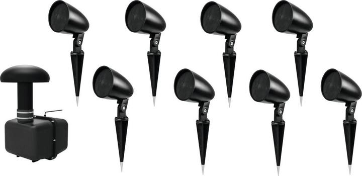 Image du produit Omnitronic Set GSUB-8 Subwoofer encastré dans le sol + 8x PS-2.5GS Enceintes de projection, noir (Actif)