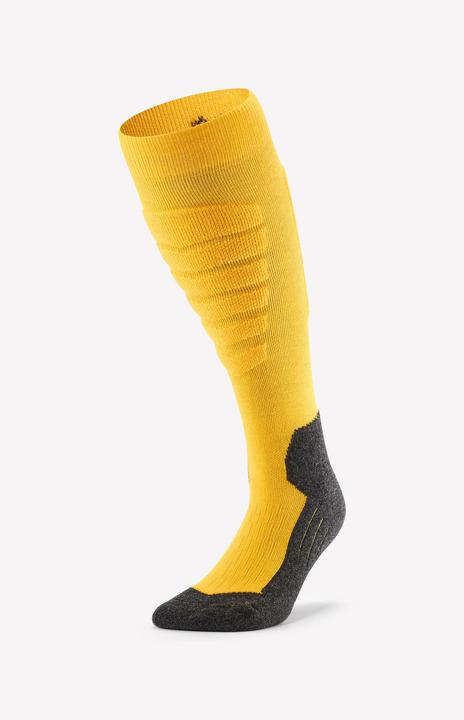 Actual product image Wedze Ski socks snowboard socks adults - 100 yellow/black (43, 46)