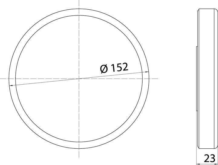 Actual product image Emco pure cosmetic mirror, for gluing, 3-fold, D=153mm, 109800126