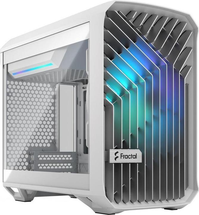 Actual product image Fractal Torrent Nano RGB White TG clear tint Side window, White TG clear tint, Power supply included No (ITX, DTX)