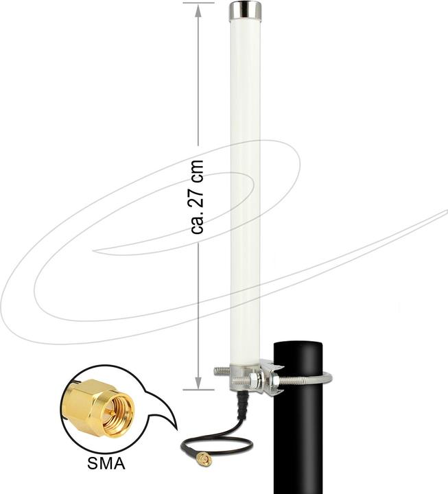 Produktbild Delock LTE/HSPA/GSM Antenne, SMA-Stecker (WLAN, Lora, DECT)