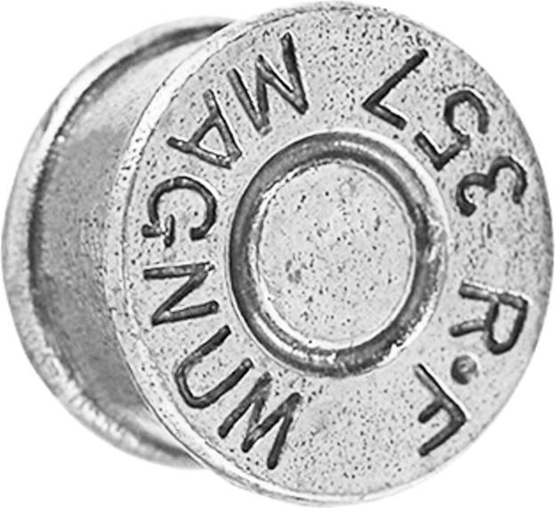 Actual product image Star Piercing Flesh plug silver cartridge case magnum (Brass)